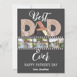 Elegant Simple Best Pappa någonsin Fars dag Photo Julkort