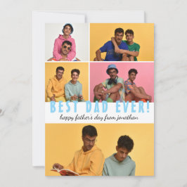 Elegant Simple Best Pappa någonsin Fars dag Photo Julkort