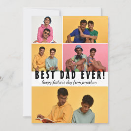 Elegant Simple Best Pappa någonsin Fars dag Photo Julkort