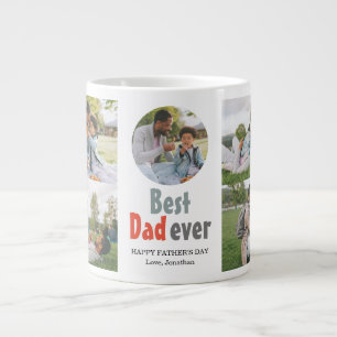 Elegant Simple Best Pappa någonsin Fars dag Photo Jumbo Mugg