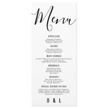 Elegant Simple Black and White Monogram Bröllop