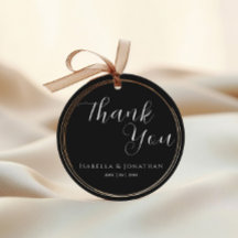 Elegant Simple Black & White Bröllop Tack