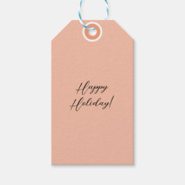 Elegant Simple Blus Holiday Wish Presentetikett