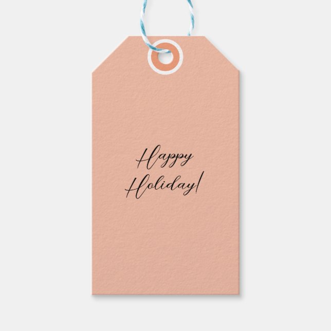 Elegant Simple Blus Holiday Wish Presentetikett (Framsidan)