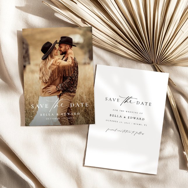 Elegant Simple Bröllop Spara Datumet (Skapare uppladdad)