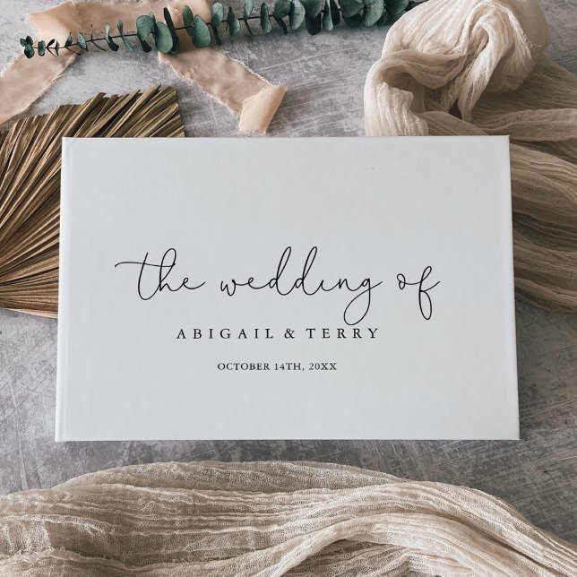Elegant Simple Calligraphy Bröllop Guest Bok (Skapare uppladdad)