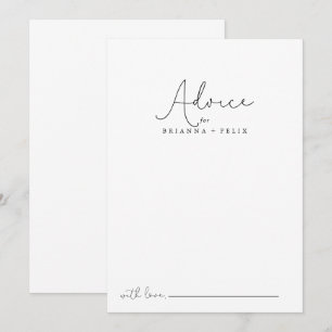 Elegant Simple Calligraphy Bröllop Rådkort