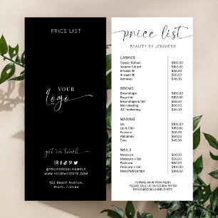 Elegant Simple Calligraphy Logotyp Beauty Pris Lis Reklamkort