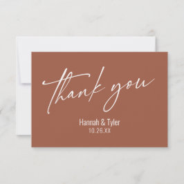 Elegant Simple Contemporary Handwrite Terracotta Tack Kort