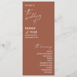 Elegant Simple Contemporary Typography Terracotta Program