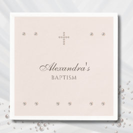 Elegant Simple Cross Christening Christian Baptism Pappersservett