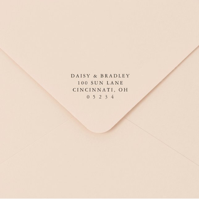 Elegant Simple Custom Wedding Return Address Självfärgande Stämpel (Skapare uppladdad)