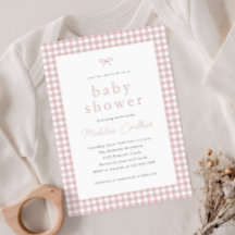 Elegant Simple Dusty Rosa Girls Baby Shower