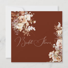 Elegant Simple Fält Flowers Möhippa Fall Inbjudningar