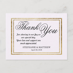 Elegant Simple Faux Guld disline and White Vykort