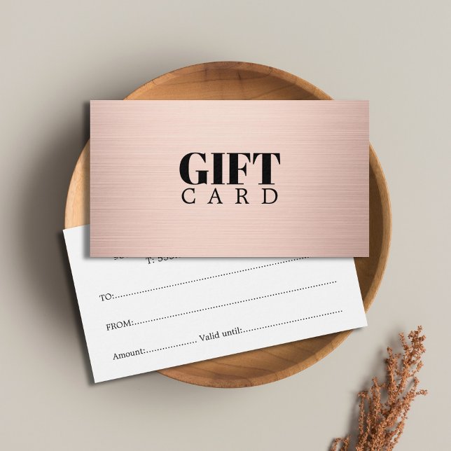 Elegant Simple Faux Rose Gold Salon Visitkort (Skapare uppladdad)