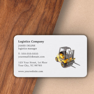Elegant Simple Forklift Logistics Company Visitkort