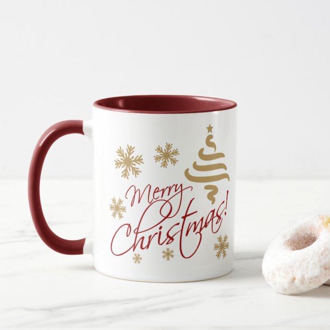 Elegant Simple God jul Wish Coffee Mugg (Med munk)