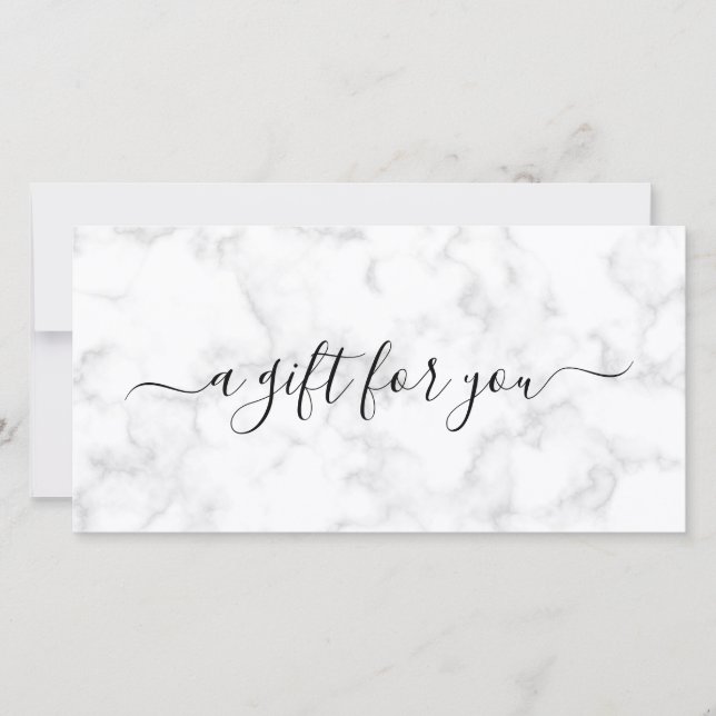 Elegant Simple Grått Marble Gift Certificate (Framsida)