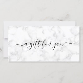 Elegant Simple Grått Marble Gift Certificate