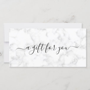 Elegant Simple Grått Marble Gift Certificate
