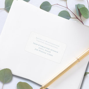 Elegant Simple Grått White Bröllop Adress Adressetikett