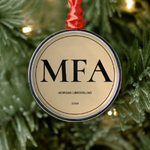 Elegant Simple Guld MFA Studenten Julgransprydnad Metall