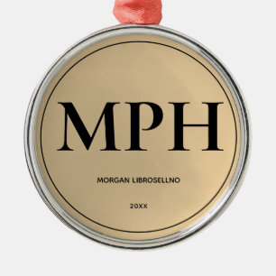 Elegant Simple Guld MPH Studenten Julgransprydnad Metall