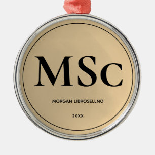 Elegant Simple Guld MSc Studenten Julgransprydnad Metall