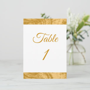 Elegant Simple Guld Personligt bröllp Bordsnummer