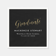Elegant Simple Guld Script Studenten Black