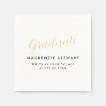 Elegant Simple Guld Script Studenten White