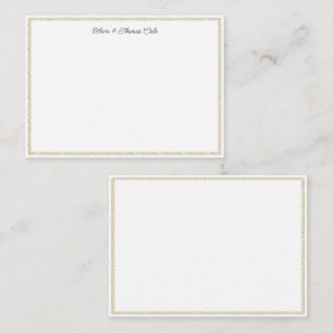 Elegant Simple Guld Sprinkles Ram Bröllop par Anteckningskort