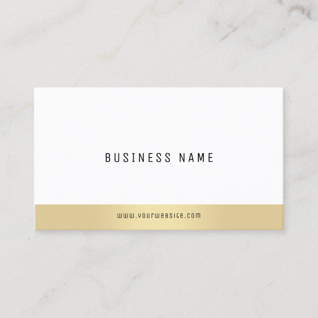 Elegant Simple Guld White Company Professionell Visitkort (Framsida)