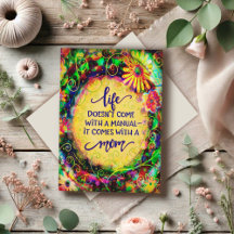 Elegant Simple Mamma Funny Quote Mor's Day