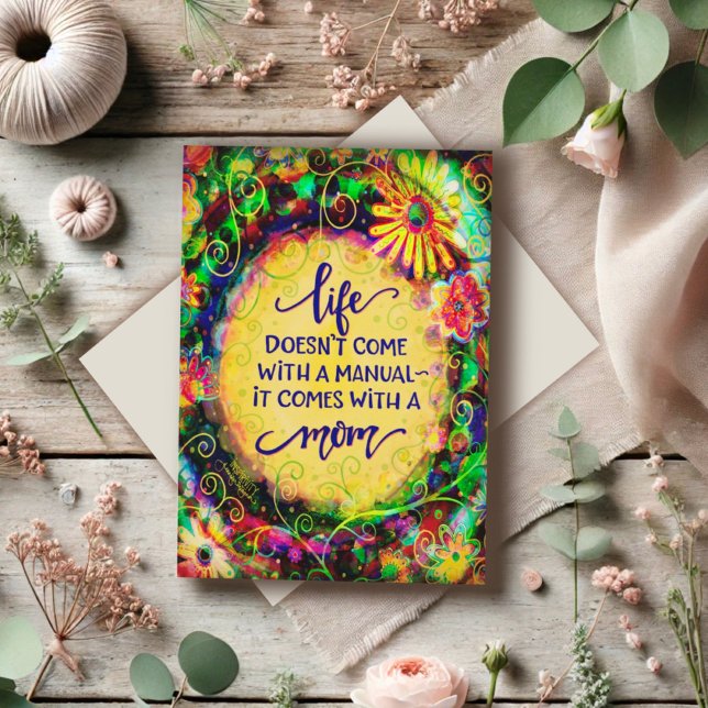 Elegant Simple Mamma Funny Quote Mor's Day Kort (Skapare uppladdad)