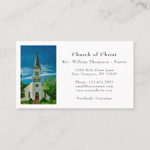 Elegant Simple Minimalist Church Photo Visitkort