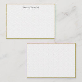 Elegant Simple Modern Guld Textured Bröllop par Anteckningskort