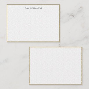 Elegant Simple Modern Guld Textured Bröllop par Anteckningskort