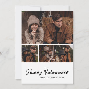 Elegant Simple Modern Happy Valentine Day Photo Julkort