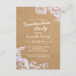 Elegant Simple Modern Ro Blommigt Faux Silver Inbjudningar