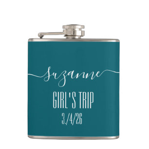 Elegant Simple Monogram Namn Girl Girl's resa Fickplunta