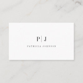 Elegant Simple Monogram Professional  Minimalist Visitkort