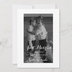 Elegant Simple Ny gifta Annoucement Inbjudningar