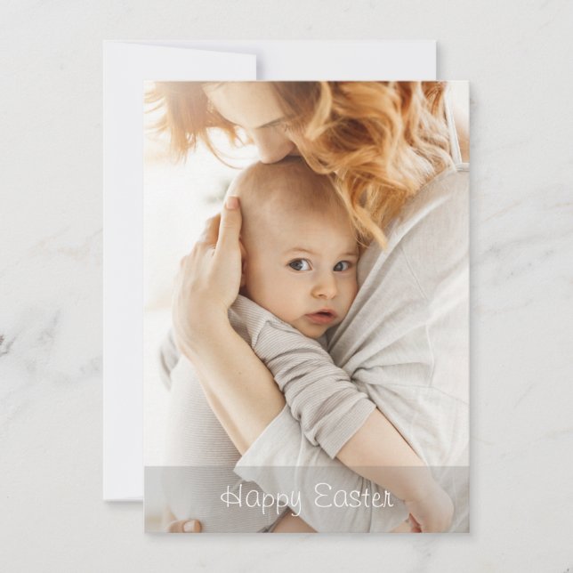 Elegant Simple Personalized Modern Happy Easter Julkort (Framsida)