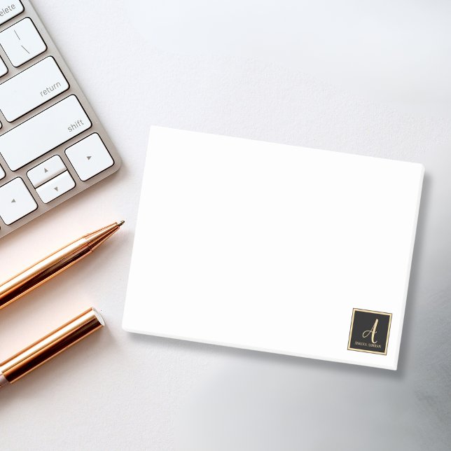Elegant Simple Ram Monogram Post-it Block (Skapare uppladdad)