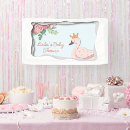 Elegant Simple Rosa Svan Princess Baby Shower