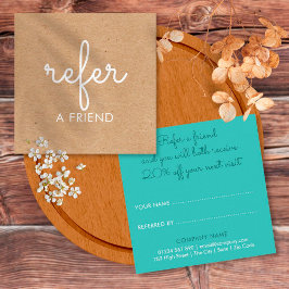 Elegant Simple Rustic Kraft Rabattkort