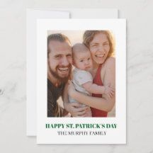 Elegant Simple Shamrock Photo St. Patrick's Day