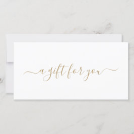 Elegant Simple Spa Salon Guld Gift Certificate